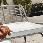 Metal Frame Garden Set 4 Seating Balcony Furniture Plastic Rattan Patio