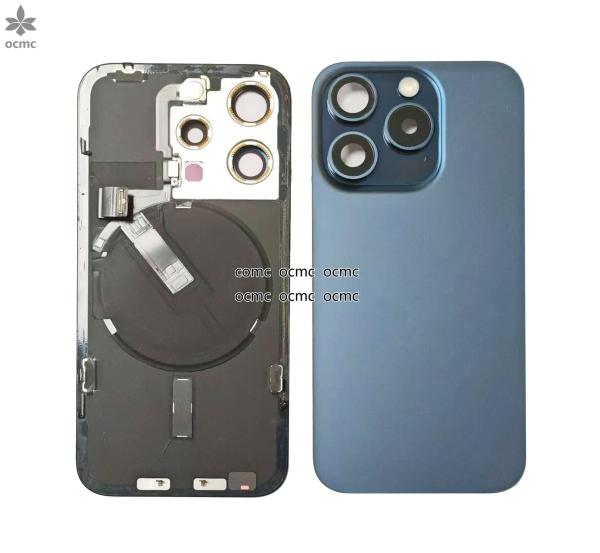 NFC Flex Back Cover Housing For IPhone 15 Pro Housing Black Blue Gold White