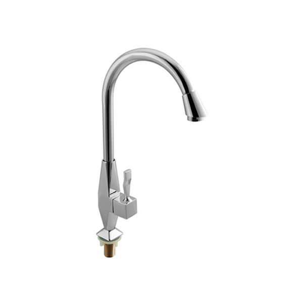 China SUS201 Sink Single Handle Faucets With Chrome Plated Finishing factory