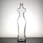 Sexy Female Body Shaped Bottle Unique Glass Liquor Bottle With Crown Cap