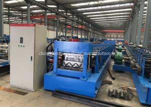 China Safety Crash Barrier Roll Forming Equipment With Two 18.5kw Motor Control factory