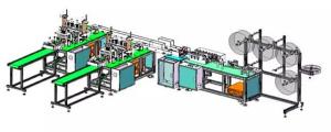 China Two Ear Band Medeical Disposable Face Mask Machine 220V / 50Hz 12 Months Warranty factory