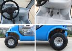 Blue Electric Sightseeing Car 4 Wheels For Renting 2250*1220*1550mm 7 Km/H Max