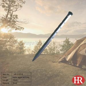 China 23cm steel ripple tent stakes factory