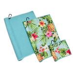 Printed Embroidery Sublimation Logo Golf Towels With Clip Microfiber Waffle
