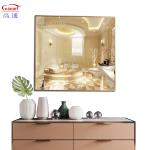 Stylish Bathroom Decoration Fashion Frame Metal Wall Mirror with Large Gold