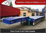 Mechanical 4mm Checkered 70T Q345B Lowboy Semi Trailer
