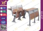 Aluminum College Furniture Ladder Folding School Desk And Chair 520 * 480 * 780
