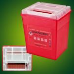 Red / Yellow Syringe Disposal Container 8L , Medical Waste Disposal Containers