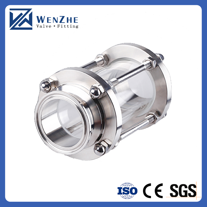 Sanitary Stainless Steel 304/316 Pipe Fittings Tri Clamp Straight Tubular Sight Class