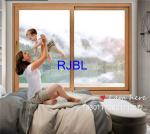 High End Oak Wood Casement Windows Triple Glass Low U - Value Anti Shaping For