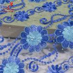 Home Textiles Beaded Floral Embroidered Lace 130CM Width
