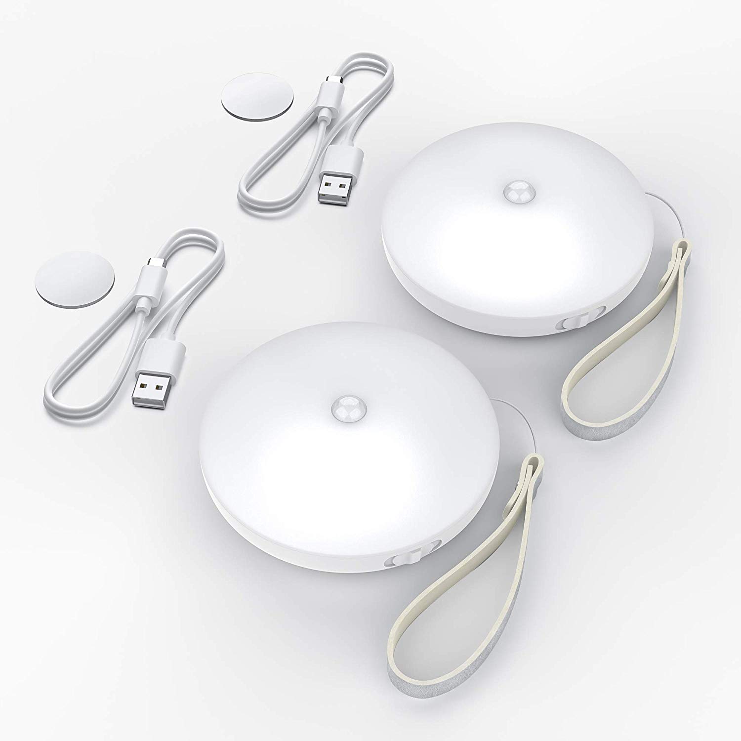 ABS Wireless 0.6W 3LEDs USB Rechargeable Motion Sensor Light