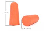 Bullet Shape Disposable PU Foam Soft Ear Plugs 100% PVC Free