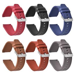 China ODM Hand Stitched Cowhide Leather 22mm Watch Strap factory