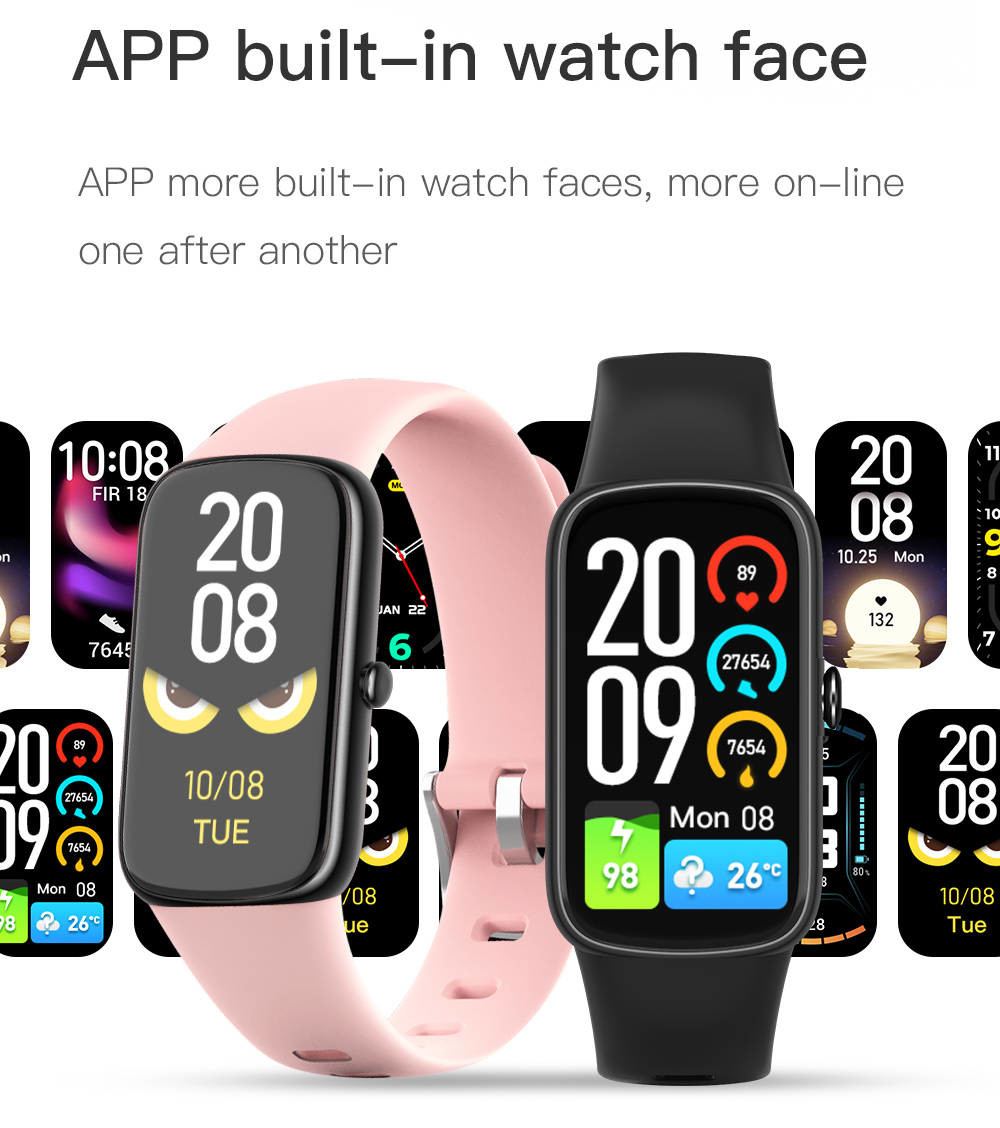 Women ABS Bluetooth Smart Wristband 11 Sport Model Music Control Weather Display