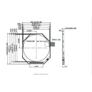 3 Inch Round TFT LCD Display 480x480 RGB 24 Bit SPI Interface 450 CD/M2