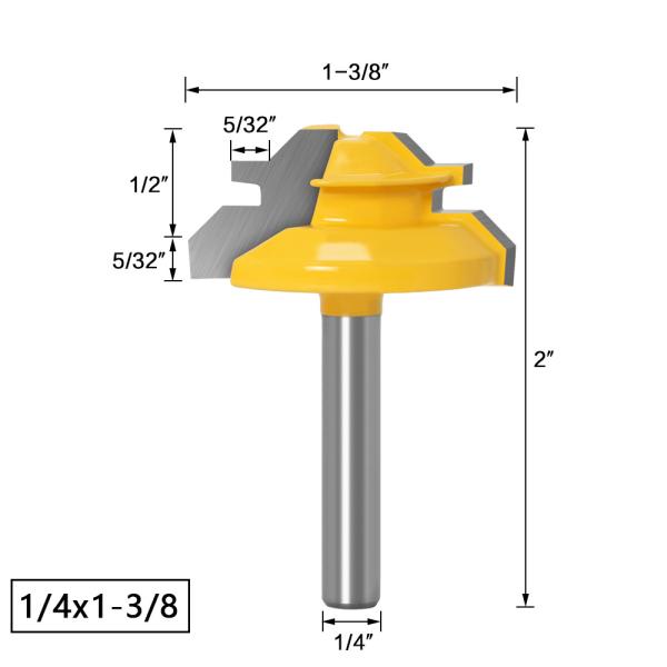1/4'' 6mm 8mmShank Router Bit Milling Cutter Frame Groove Tenon Woodworking Engraving Wood Milling Set Lock Miter Milling Cutter