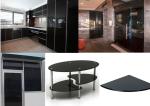 5mm 6mm Tempered Glass Panels for Table Tops Black Toughened Glass