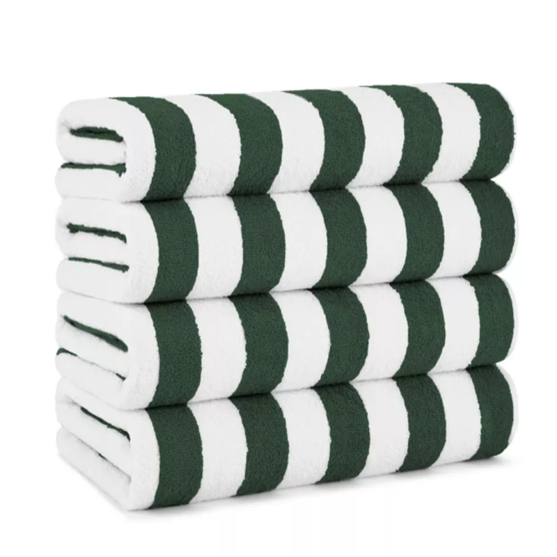 China Coastal Stripe Yarn-Dyed Beach Towel: Soft, Absorbent, and Quick-Drying Large Cabana Towel with Customizable Size factory