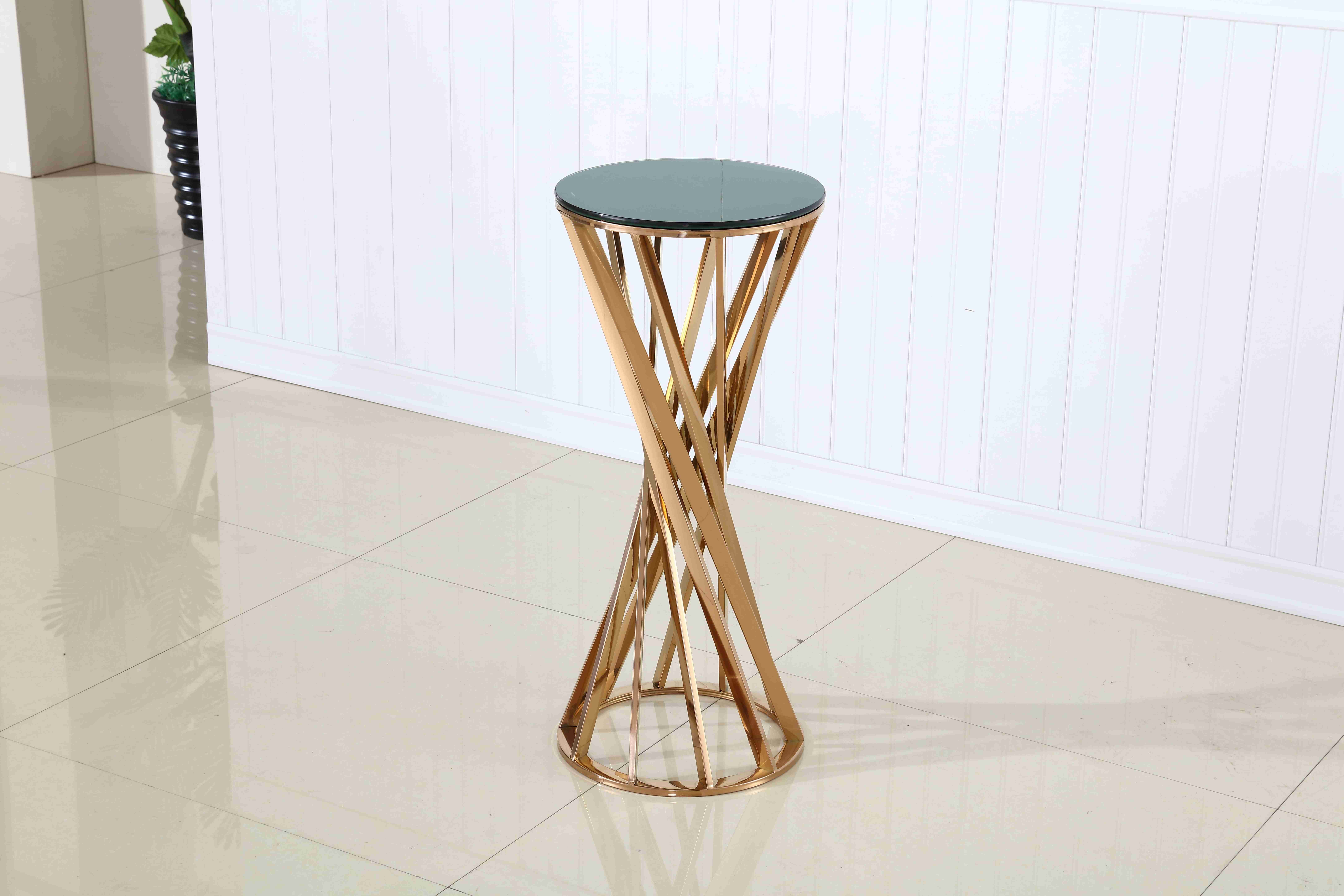 Decorative Plant Shelf Pub Table Chair Set Stainless Steel Flower Pot Stand For Event Party Wedding