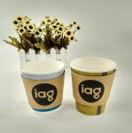 Biodegradable Paper Cup Sleeve 12oz Hot Coffee Food Grade Corrugated Kraft Paper