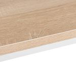 Dining Table Kitchen Table Metal Frame Industrial Design Easy Assembly Oak White