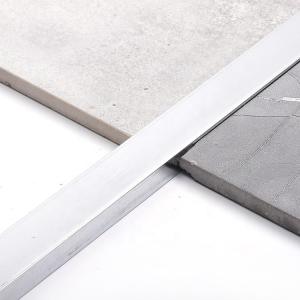 China 6mm Silver Wall Floor Plywood Aluminum Stainless Steel Transition Strip U Shaped factory