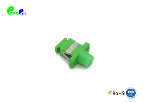 SC APC Female - FC APC Female SX Hybrid Fiber Optic Adapter With Green Color