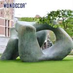Large Outdoor Abstract Geometric Copper Sculpture With 3D Design