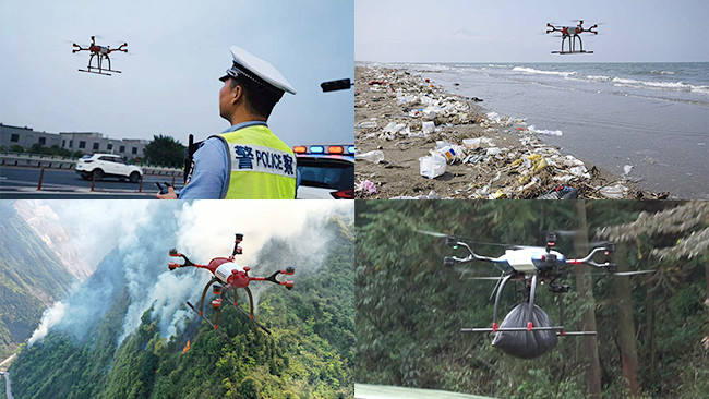 GODO GD-H2 | Octo Quad Heavy Duty Drone Pure Electric Foldable Emergency UAV Industrial Carbon Fiber Fuselage