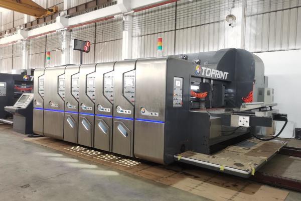 China Fully Computerized Die Cutter , 180 Sheet/min 3 Color Flexo Printing Machine factory