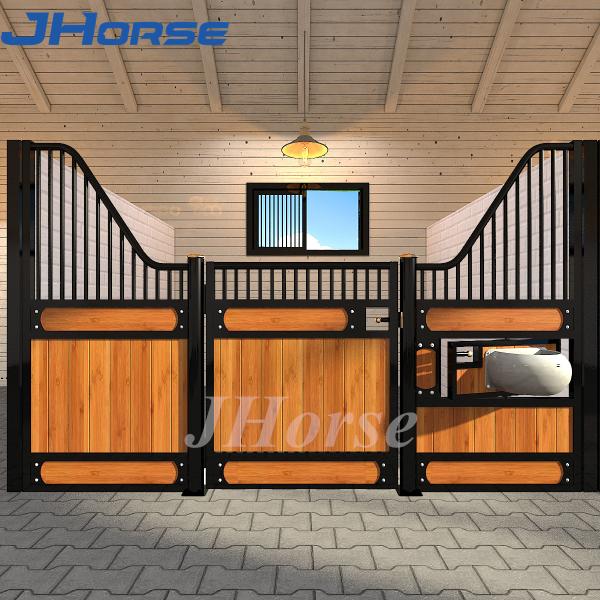 Hinged Door 3D Design Horse Stall Panels Outdoor Portable Horse Stall Fronts