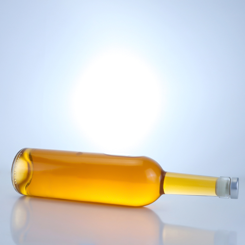 Customized Logo Glass Bottle for 750ml Long Neck Clear Flint Gin Rum Champagne Liquor