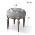 Aristo Party Beautiful bedroom Furniture Small Round Stool Wooden Fabric