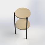 Round Shelves Bamboo And Metal Home Display Rack Floor Type For Living Room