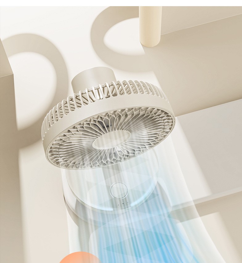 3600mAh USB Rechargeable Three Speed Cooling Fans with Night Light Portable and Silent