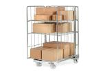 Nestable Folded Metal Cage Trolley Welded Wire Mesh Logistics Trolley