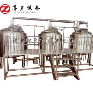 China Turkey Industrial Beer Brewing Equipment , Bright 2000L Beer Production Plant factory
