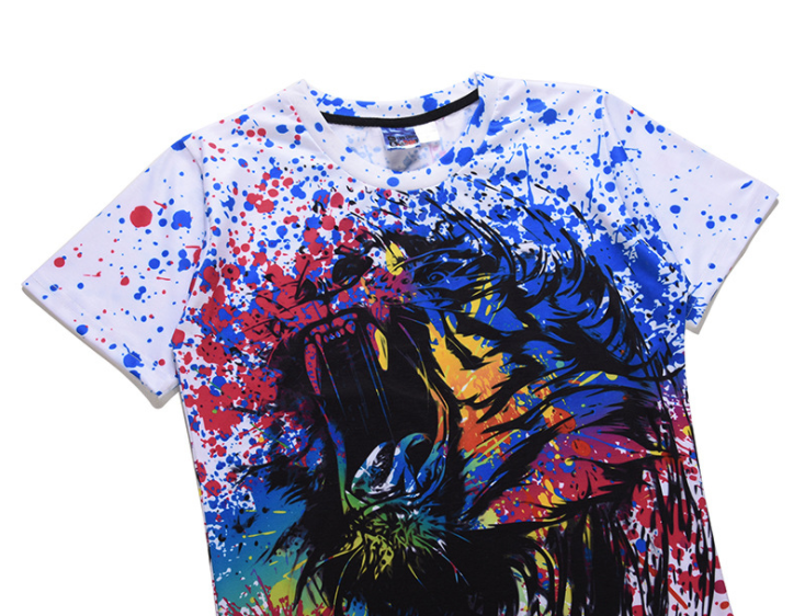 Eco Friendly Sublimation Printing T Shirts With Pattern Anti Wrinkle