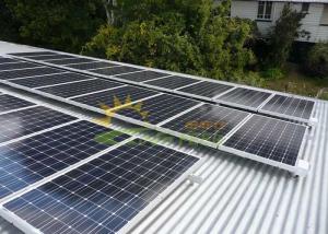China Aluminum Flat Roof Solar Racking , Ballasted Solar Panel Roof Mounting Frame factory