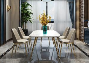 China Fashionable 140x80x76cm Home Luxury Marble Dining Table factory