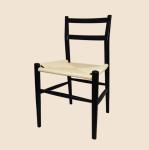 Sturdy Wood Dining Chair with Woven Cord Cushion The Perfect Addition to Your