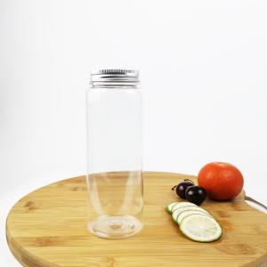 China Plastic Food Container Jars Caps 500ml Cylindrical Beverage With Lids factory