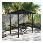 Outdoor Grilling 6x8 Hardtop BBQ Gazebo with 2 Side Shelves 102 lbs H92.5 x W96