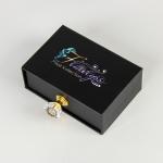 Black Custom Color Logo Printing Hair Extension Packaging Box Glitter Hair