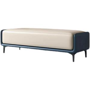China Custom Luxury Leather Footstool Ottoman Design Bed End Stool For Hotel Bedroom factory