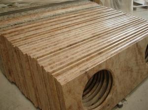 China Beige Travertine Marble Stone Countertops 2.63g / Cm3 Bulk Density factory