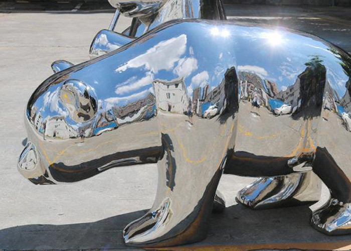 Plaza Or Garden Decoration Stainless Steel Horse Sculpture Matt Finished 180cm