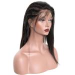 360 Full Lace Peruvian Hair Wigs Straight 130 Density Natural Color
